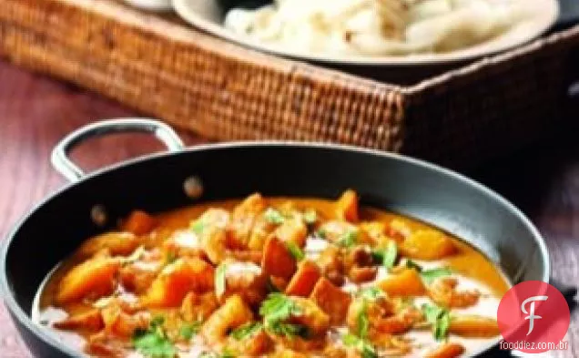 Camarão Vermelho E Curry De Manga