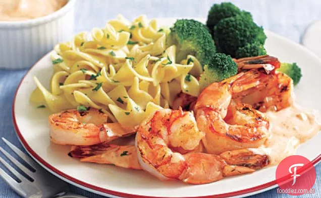 Camarão grelhado com Rémoulade