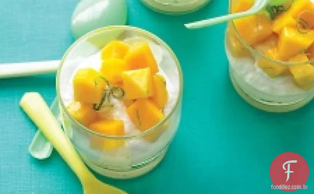 Parfaits de ricota de manga-limão