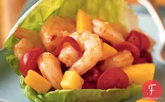 Salada de manga e camarão