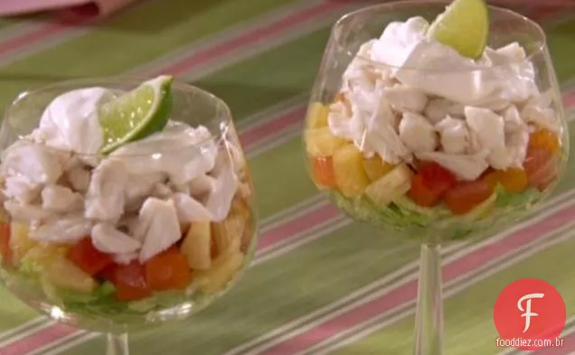 Salada de caranguejo com salsa de Manga