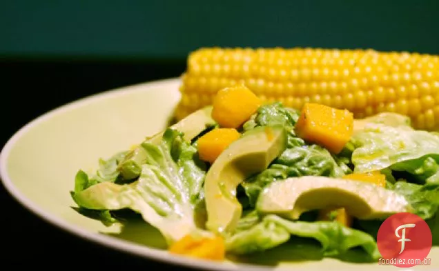 Salada De Manga E Abacate Com Molho Cítrico