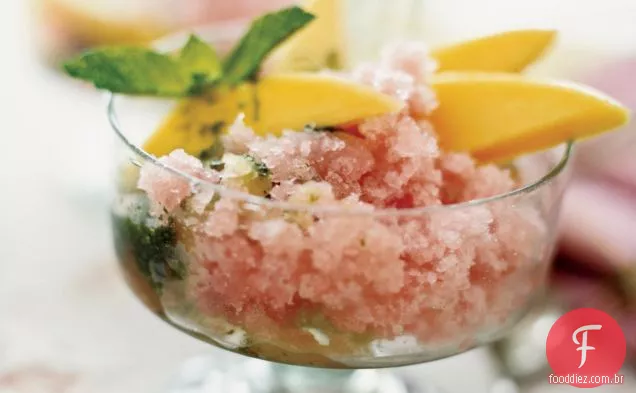 Granité de toranja com mangas e Mojito de Rum branco