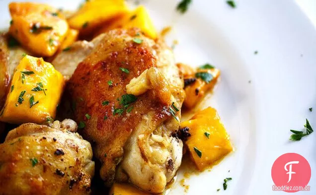 Frango com curry de Manga frito