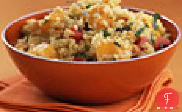 Quinoa com manga e iogurte com curry