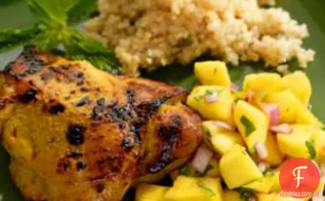 Frango Frito Com Salada De Manga