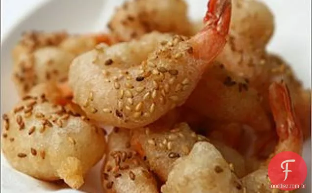 Camarões fritos