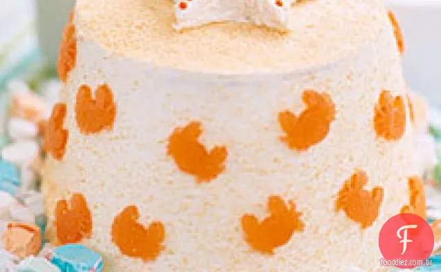 Bolo De Comida De Anjo Balde De Areia