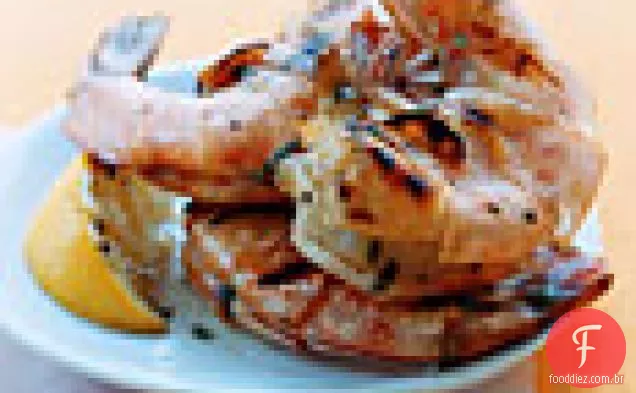 Camarão Jumbo Grelhado Com Limão E Orégano