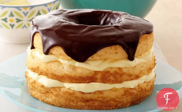 Torta De Creme De Boston Feita Sobre