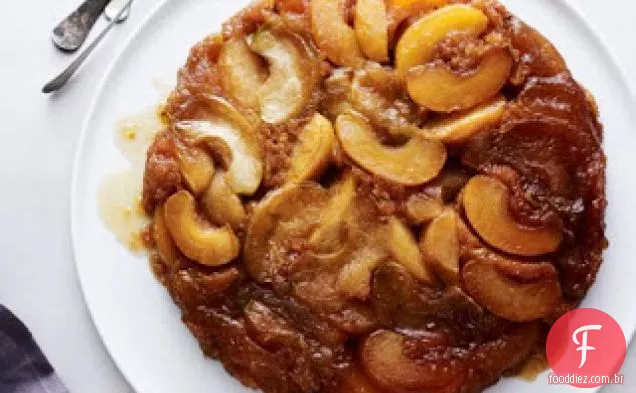 Bolo de maçã de cabeça para baixo