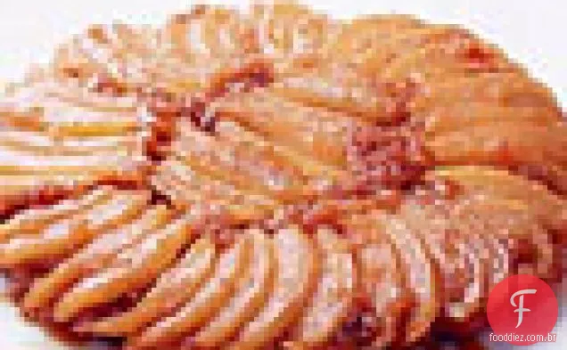 Bolo De Biscoito de cabeça para baixo de maçã