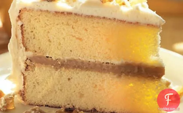 Bolo de caramelo com cobertura de Cream Cheese