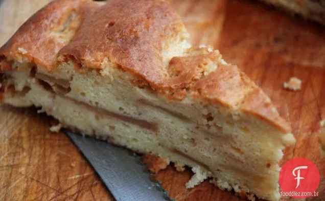 Bolo de maçã ricota com cidra-esmalte de bordo