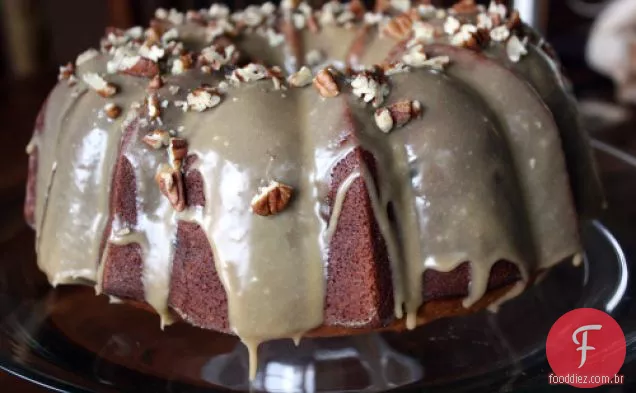Bolo de Libra de maçã caramelizado com cidra