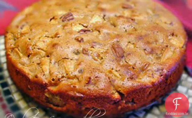Receita de bolo de maçã judaica de Karina com creme azedo