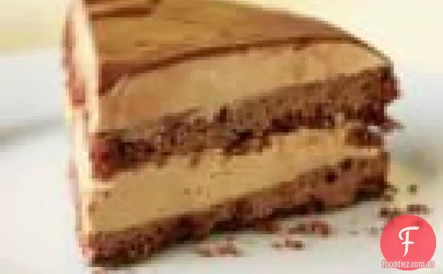 Bolo De Sorvete De Caramelo Com Ganache De Chocolate