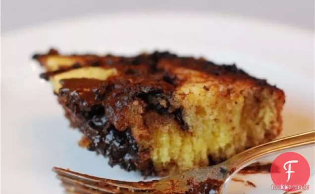 Bolo Lento Da Libra Da Microplaqueta Do Chocolate Do Redemoinho Do Nutella Do Fogão