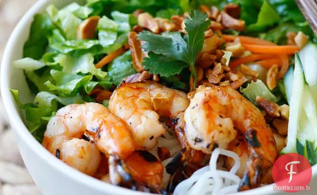 Vermicelli Vietnamita Do Camarão do BBQ