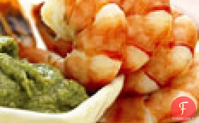 Camarão com Pesto De Alcachofra