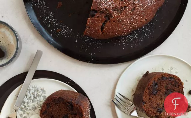Torta De Maçã-Bolo Bundt Com Chip De Chocolate