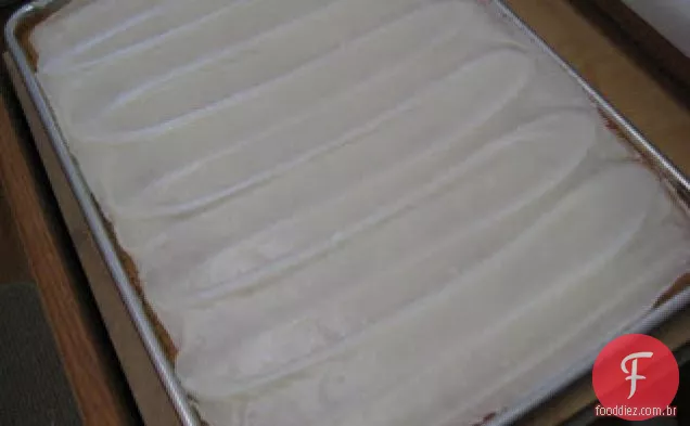 Bolo Branco Da Folha De Texas