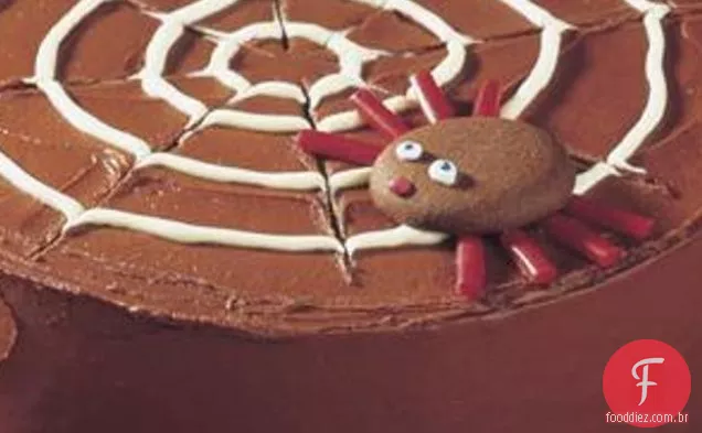 Bolo De Teia De Aranha De Chocolate