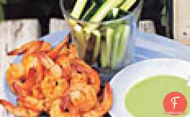Camarão Seco Com Vinagrete De Pepino