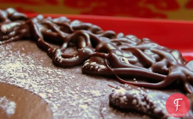 Chocolate Escuro E Bolo De Mármore De Chocolate Branco