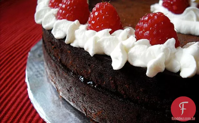 Chocolate Framboesa Brownie Bolo