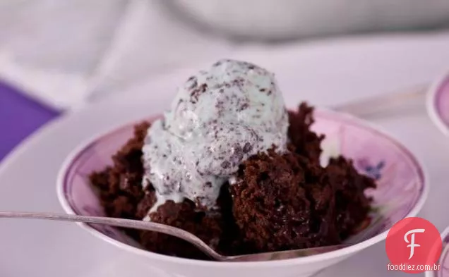 Bolo De Pudim De Chocolate Pegajoso