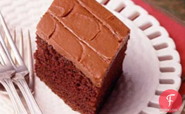 Bolo De Chocolate Com Creme De Manteiga De Chocolate