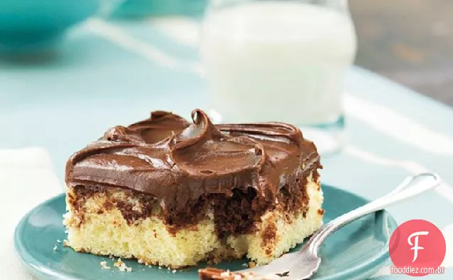Bolo De Folha De Mármore De Chocolate