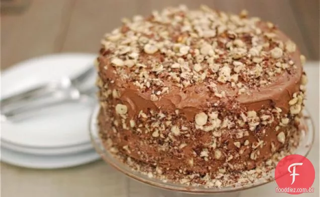 Bolo Kahlua De Chocolate Com Creme De Manteiga De Chocolate Com Avelã Salgada