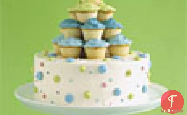 Bolo de Chocolate com creme de manteiga de baunilha