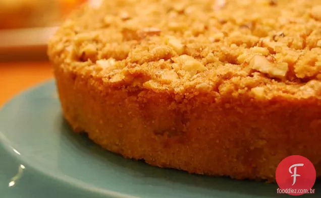 Bolo De Crumble De Pêra De Manteiga Marrom