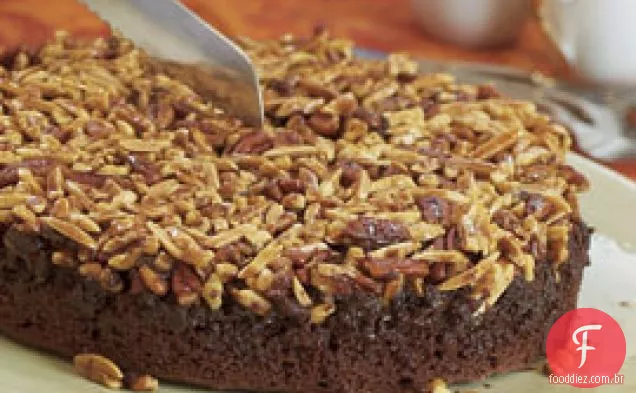 Chocolate Nut bolo de cabeça para baixo