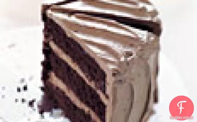 Bolo de Chocolate com caramelo-cobertura de Chocolate ao leite
