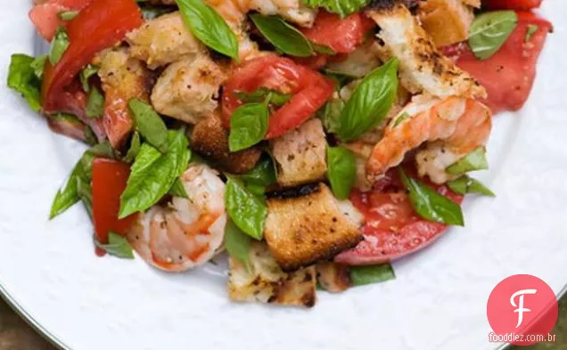 Camarão Grelhado Panzanella
