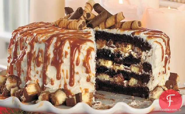 Cheesecake-Bolo De Chocolate Escuro Recheado