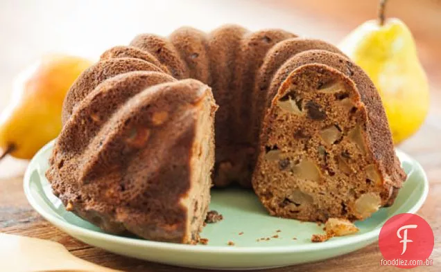 Bolo Bundt de Pêra totalmente natural