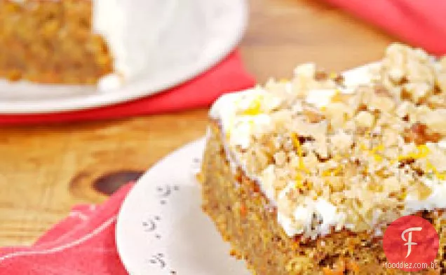 Bolo De Cenoura Com Cobertura De Mascarpone De Limão