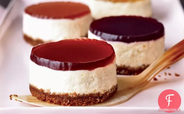 Mini Cheesecakes com Gelées de vinho