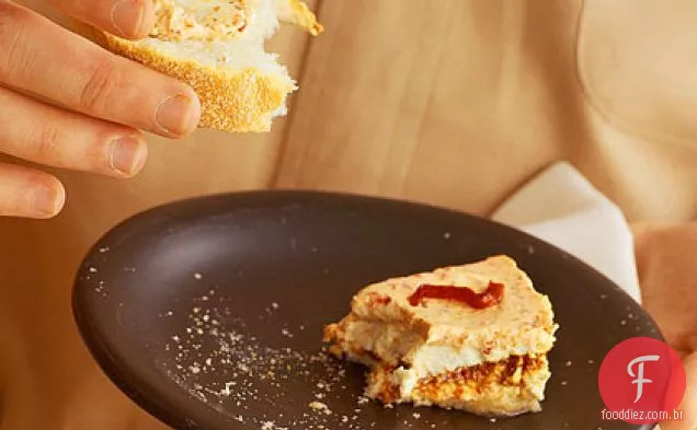 Cheesecake De Pesto De Pimenta Assada