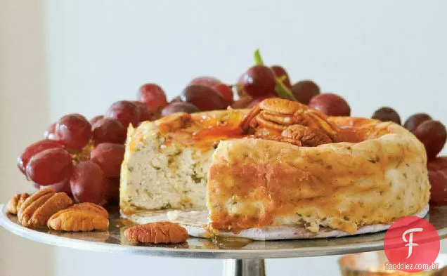 Cheesecake Roquefort com conservas de Pêra e nozes