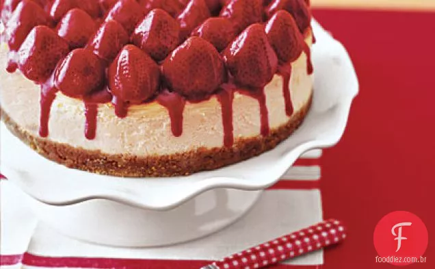 Cheesecake Com Vidro De Morango