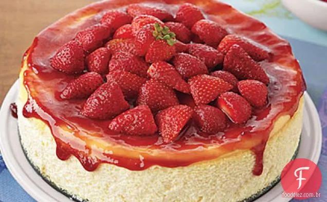 Cheesecake de ricota com morangos