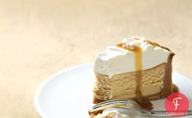 Caramelo Salgado E Cheesecake Cozido Com Baunilha