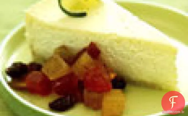 Cheesecake De Limão com Chutney de frutas secas tropicais