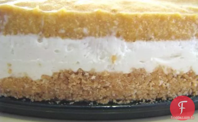 Cheesecake Em Camadas De Abóbora Com Crosta De Biscoito De Limão Gengibre